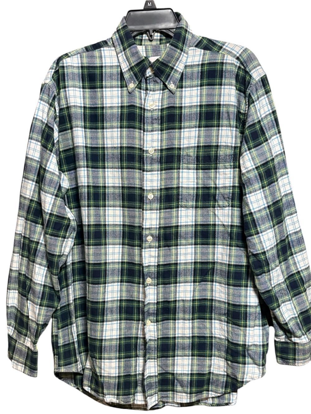 Brooks Brothers Original Polo 346 Men’s Hunter Green Plaid Long sleeved Shirt M